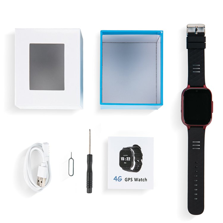 Elderly Free positioning APP and web platform waterproof IP67 body temperature monitoring 4G GPS positioning smart watch